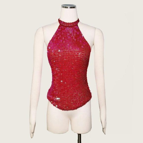 Unbranded Tops - Knit Sequin Halter